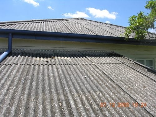Old Asbestos (Fibro) Roof Sheeting